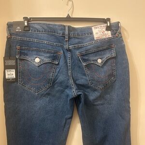 NWT- True Religion Blue Men’s Slim Denim Jeans. Size 38/32